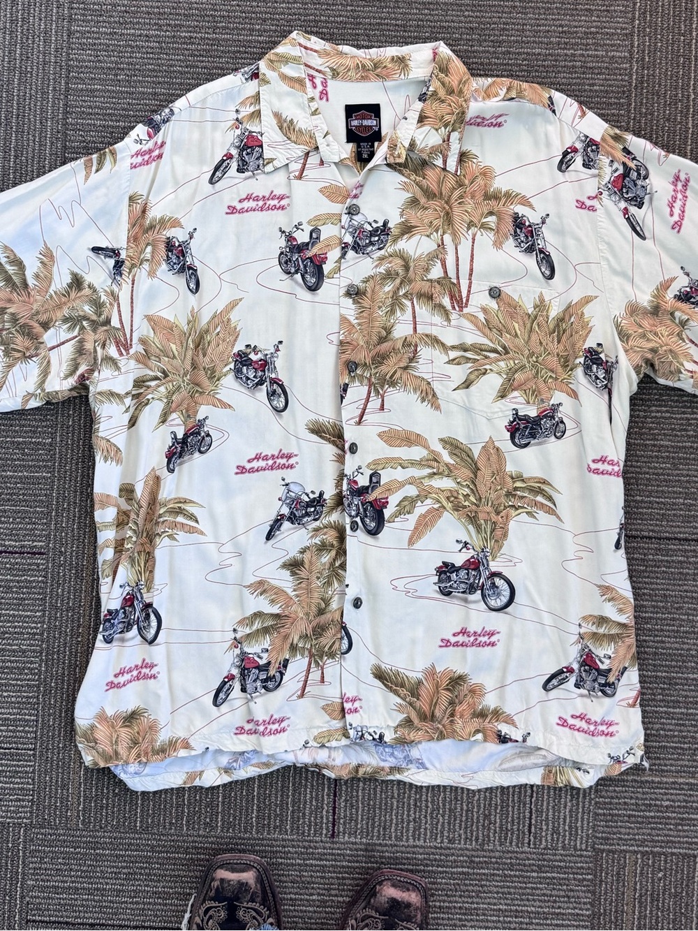 Vintage Harley-Davidson Hawaiian Shirt | Made in USA | Single Stitch | 2XL